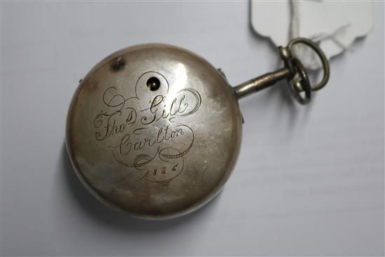 Two silver pocket watches including 19th century by Clemonts, London.